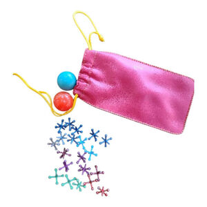 Vintage Jacks Game Set with Metal Jacks & Rubber Balls